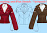 provide the clothing sewing pattern, 3d mockup, tech pack